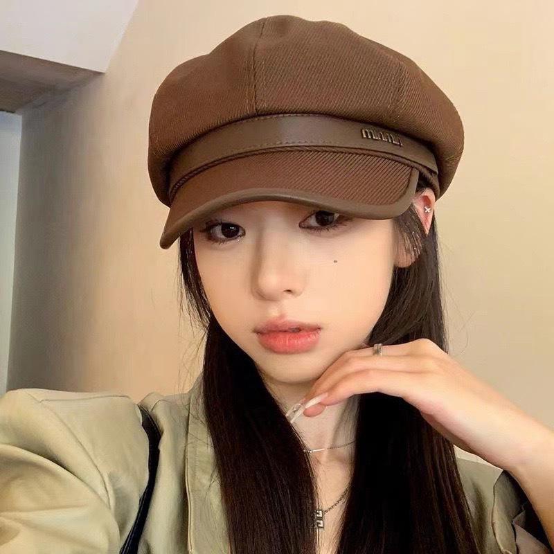 Autumn And Winter British Retro Newsboy Painter Hat Duckbill Beret Octagonal Hat