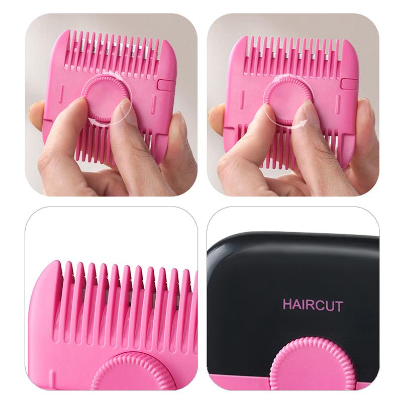 Триммер для стрижки волос 2 в 1, парикмахерская расческа, машинка для стрижки челки, средство для удаления волос, домашние мини-инструменты для макияжа для красоты, аксессуар для стрижки волос