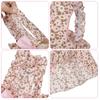 Soft Pet Summer Thin Skirt Breathable Pet Sweet Skirt Dog Floral Princess Dress  Birthday Party