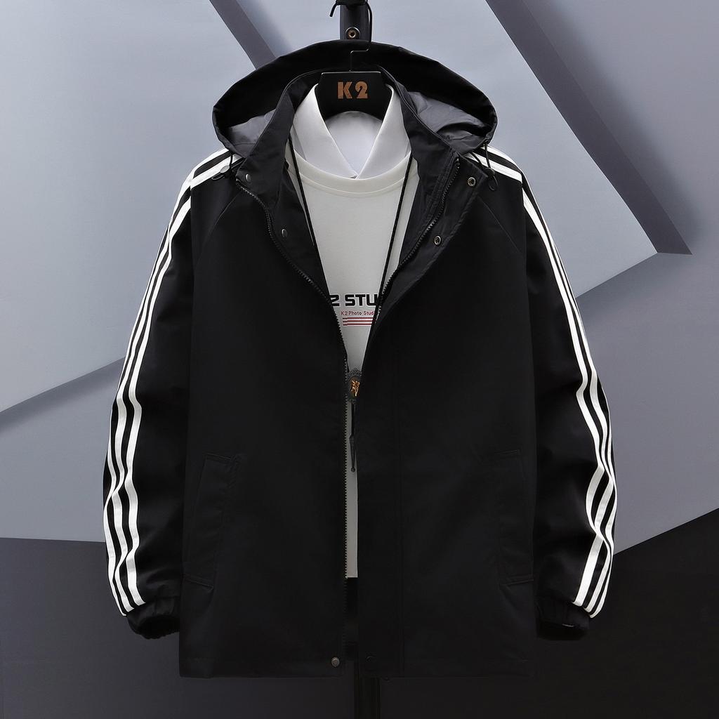 Мужская куртка с капюшоном, куртка-бомбер, мужские ветровки, пальто на молнии, весна-осень, свободная куртка-карго, мужская повседневная спортивная одежда