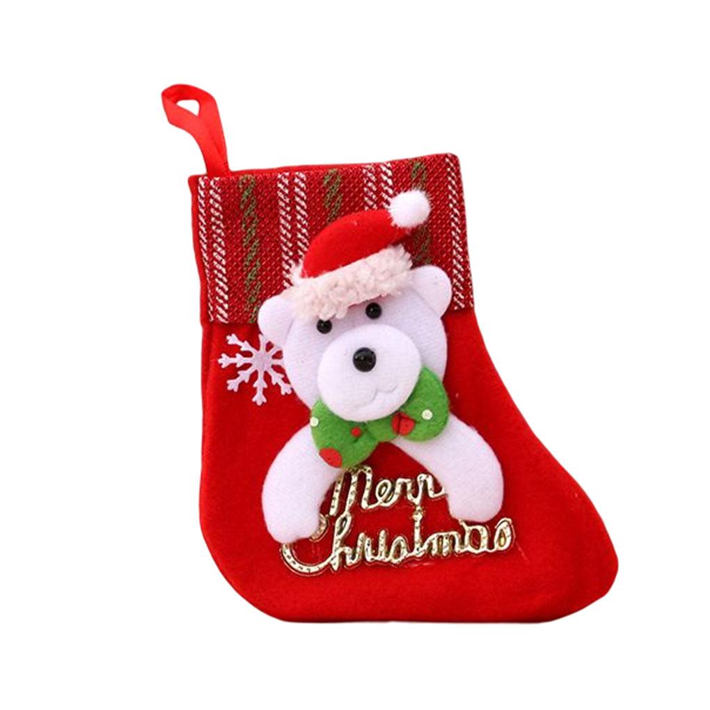 Cartoon Christmas Bags Wrapping Packaging Storage Hanger Socks Letters Sign Goodie Bag Hanging Pendent Candy Snacks New Year