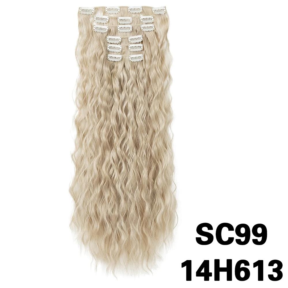 MISS WIG Синтетические заколки для волос, 6 шт., длинные вьющиеся толстые шиньоны, парик для женщин, наращивание волос на всю голову, шиньоны