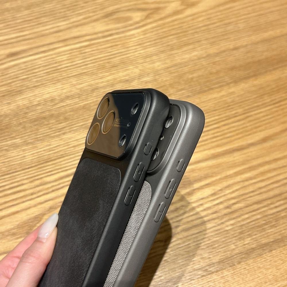 Luxury Original Frosted Denim Leather Phone Case For iPhone 17 16 15 14 13 Pro Max 17ProMax Nonslip Shockproof Full Bumper Cover