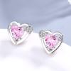 Серьги-гвоздики в форме сердца из стерлингового серебра S925, женские корейские темпераментные персонализированные серебряные украшения