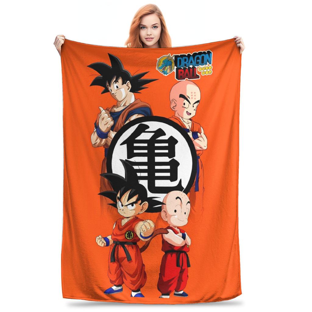 Dragon Ball Z фланелевые пледы японское мультяшное одеяло для постельного белья автомобильное супер теплое покрывало