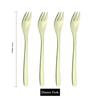 Dinnerware 304 Stainless Steel Dinner Fork 4pcs Cutlery Set Dessert Fork Long Handle Gold Black Fork Set for Family Party