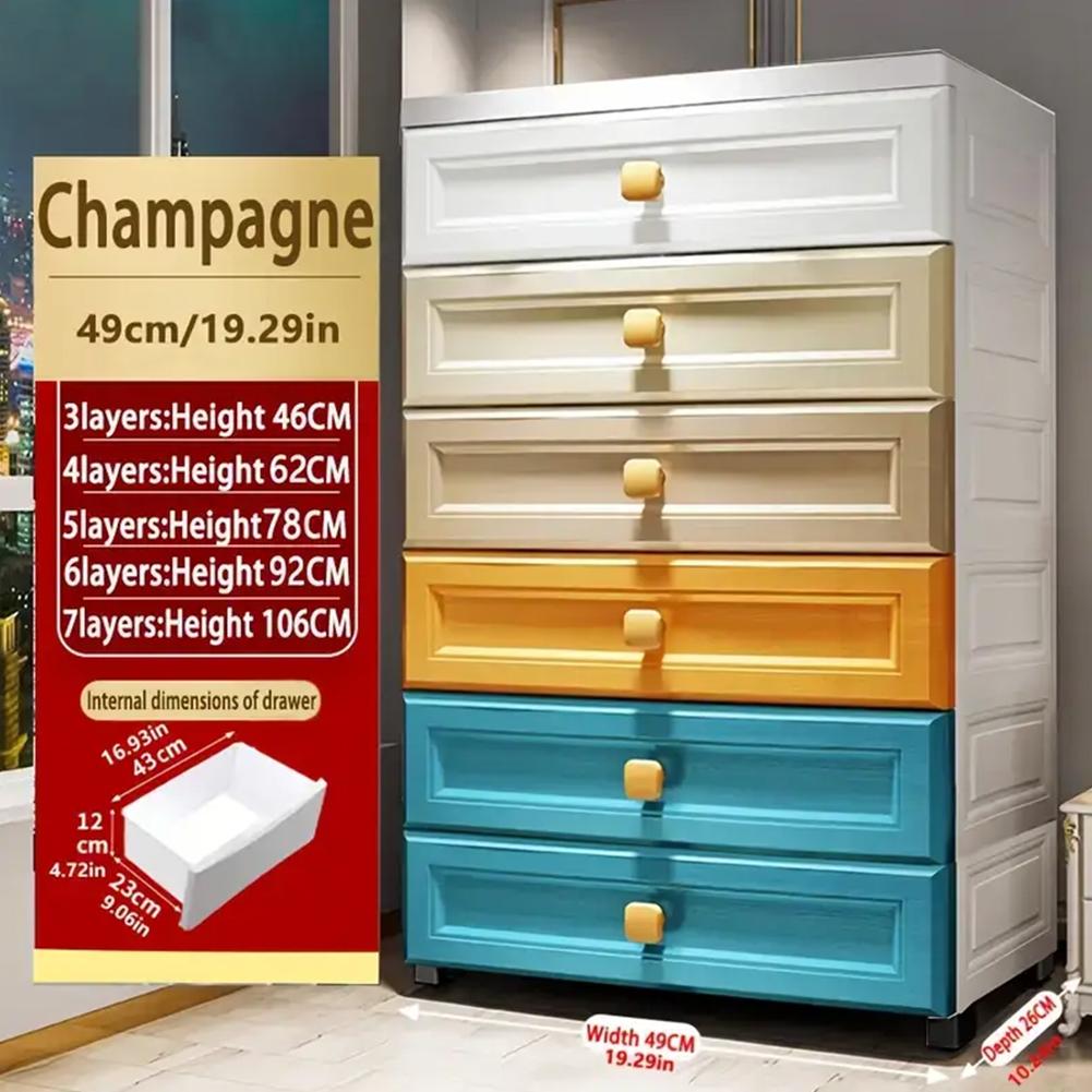 Многослойный выдвижной шкаф для хранения, утолщенный ящик для хранения одежды, пластиковый шкаф для хранения, детский ящик для хранения, складной St