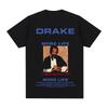 Drake Винтажная футболка Рэпер для All The Dogs Буквы Мужские футболки Хип-хоп Хлопок Унисекс Футболка Новая ФУТБОЛКА Женские топы
