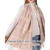 Winter Scarf for Women Shawl Cashmere Feel Tassel Plaid Large Oversized Scarves