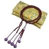 WONDERFUL LOTUS Nichiren Sect Prayer Beads Purple Heart Double Size 8 Size S Round Beads Purple Natural Wooden Prayer Beads Odamaki Sanskrit Tenbou