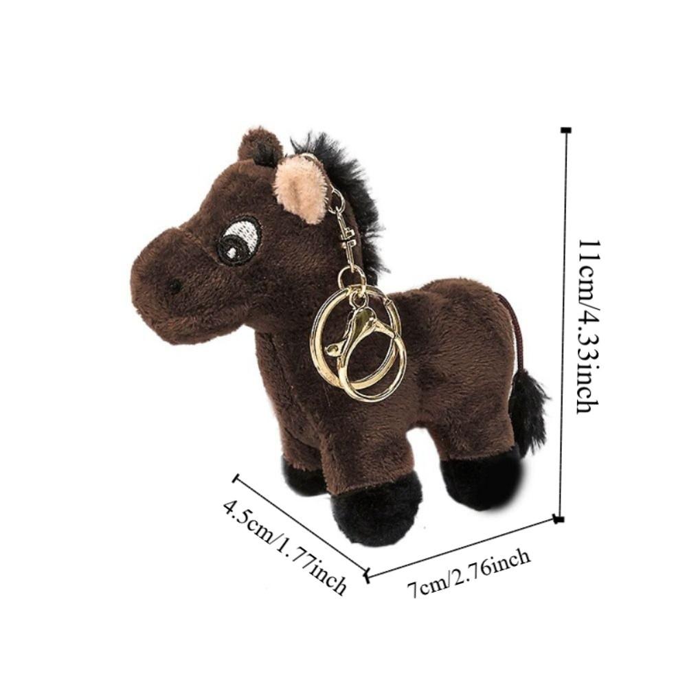 Hanging Decoration Plush Horse Keychain Stuffed Animal Little Horse Keychain Bag Pendant