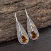 Citrine Earrings, 925 Solid Sterling Silver Gemstone Jewelry, Handmade Earrings, For Thanksgiving