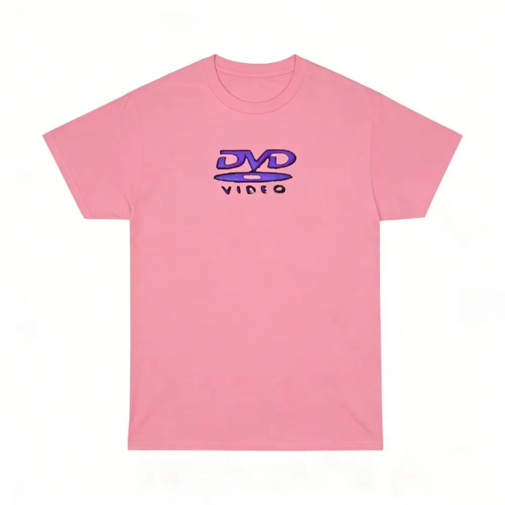 Смешная ретро-графика Логотип DVD VIDEO Печать Футболка Унисекс Одежда Женская Повседневная Уличный стиль Топ 2026 Лето Новая Футболка