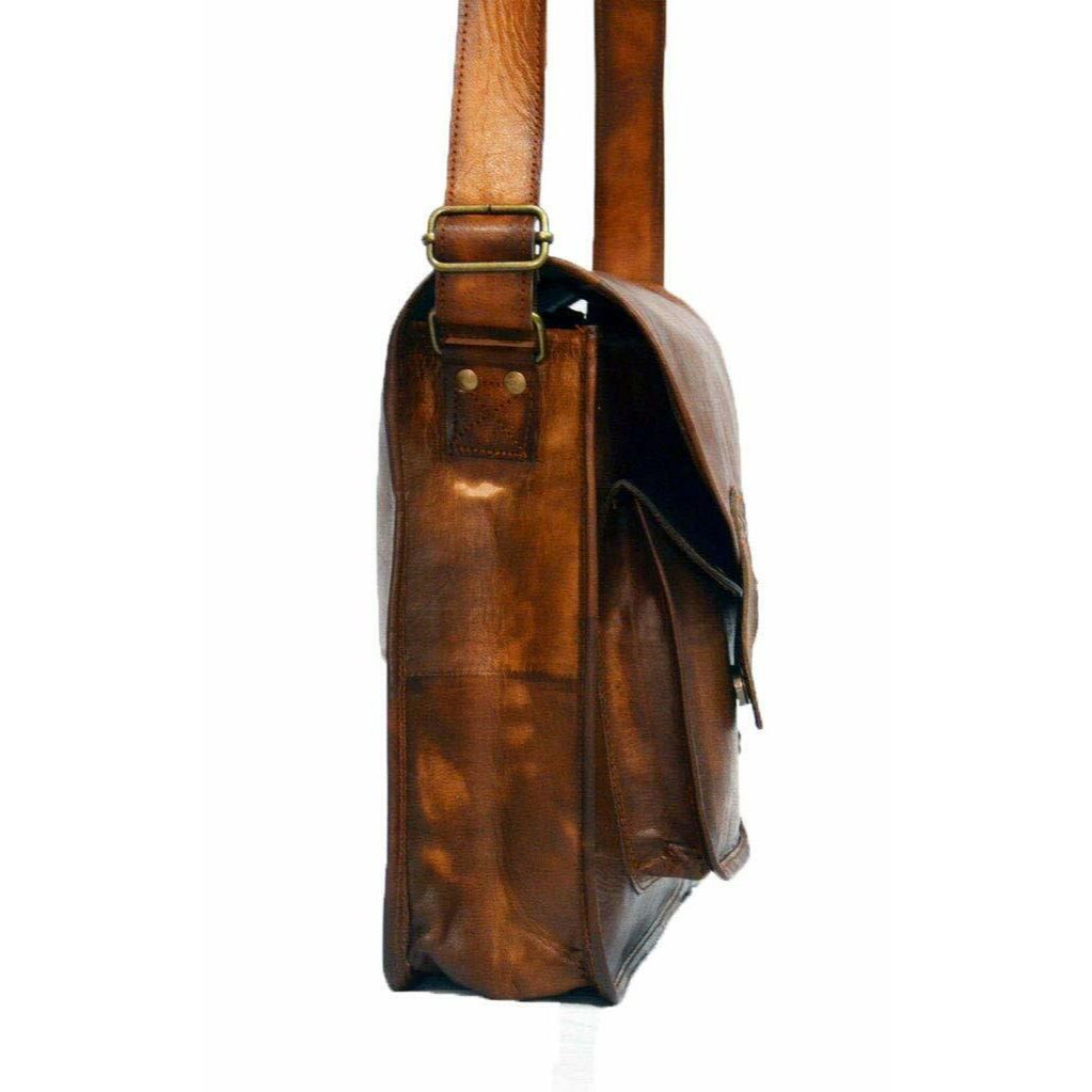 Women Vintage Genuine Leather Messenger Shoulder Laptop Bag Briefcase Satchel