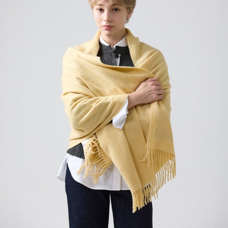 ABRAHAM MOON Merino Wool Shawl 70cm - Sand