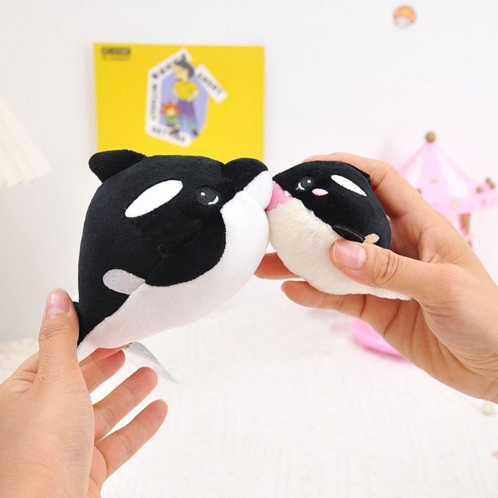 Simulation Sea Animal Plush Toy Kiss Models Pull String Plush Dolphin Shark Doll  Birthday Gift