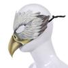 Adjustable Eagle Mask Half Face Animal Mask Lifelike Halloween Party Cosplay Costume Mask with Long Nose for Women Men