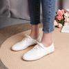 Новые туфли на плоском каблуке из коровьей кожи, маленькие белые туфли, женская повседневная обувь, нескользящая подошва, одинарные туфли