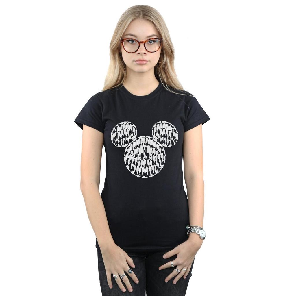 Disney Womens/Ladies Mickey Mouse Head Of Eyes Cotton T-Shirt