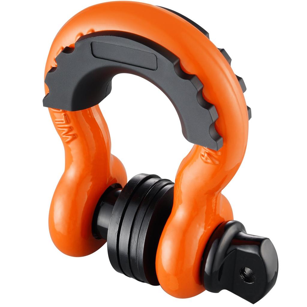 VEVOR 2 Pack 19 mm D Ring Shackle with 22.2 mm Screw Pin 28.5 Ton Break Strength