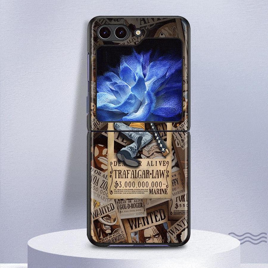 One Piece Poster Luffy Back Phone Cover Funda Case for Samsung Galaxy Flip3 Z Flip 7 6 5 4 3 Flip7 FE Flip4 Flip5 Flip6