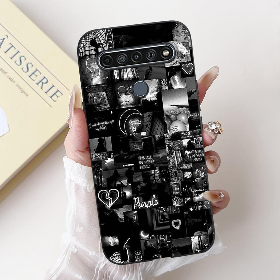 Для LG K41s K51s K52 Q52 K61 Q61 K62 K22 2020 Чехол для телефона Задняя крышка Мягкий матовый силикон Тонкий Fundas Милый Панда Кролик Цветок
