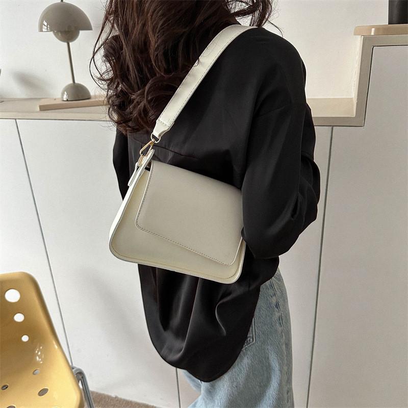 Chic Black White Blue Khaki Small Square Bag 2023 Summer New Fashion Women's Shoulder Bag