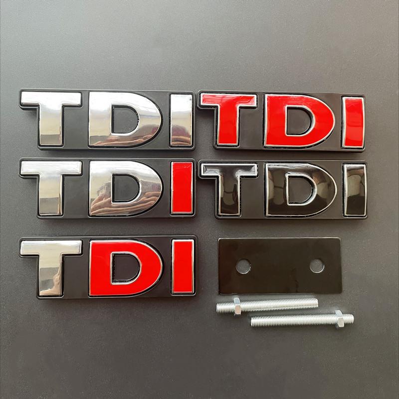 3D Металлический Логотип Значок TDI На Решетку Радиатора Автомобиля Наклейка На Крышку Багажника Для VW Golf 4 6 7 MK6 Polo Jetta Passat Аксессуары
