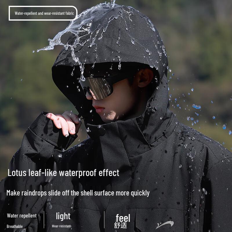 Guidonia Men's 3-in-1 Hooded Windbreaker Jacket