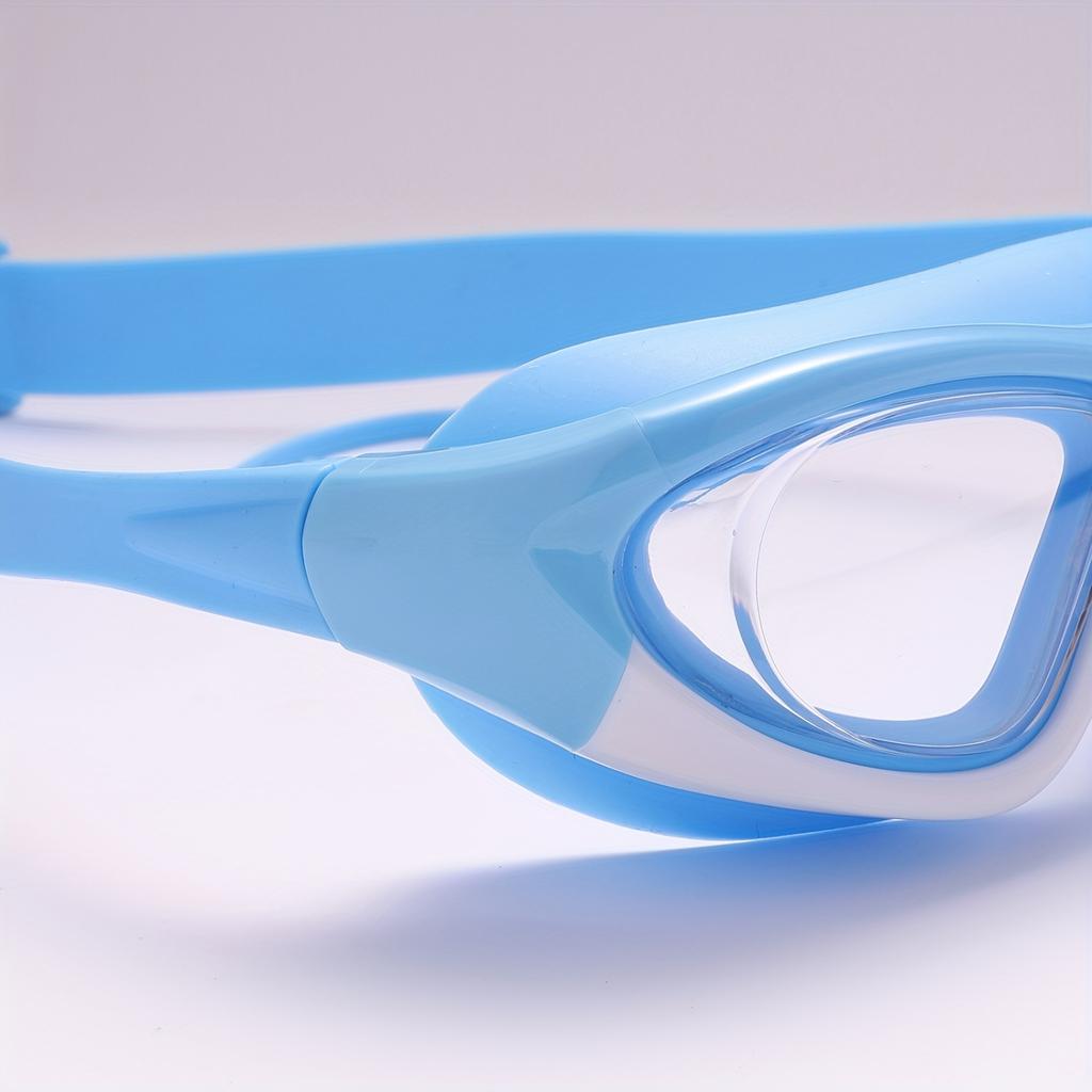 1 шт. детские водонепроницаемые противотуманные очки для плавания высокой четкости с берушами - удобный регулируемый силиконовый ремешок