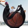 Adjustable Crossbody Ball Bag Single Shoulder Soccer Storage Case Basketball Mesh Bag  Team Work