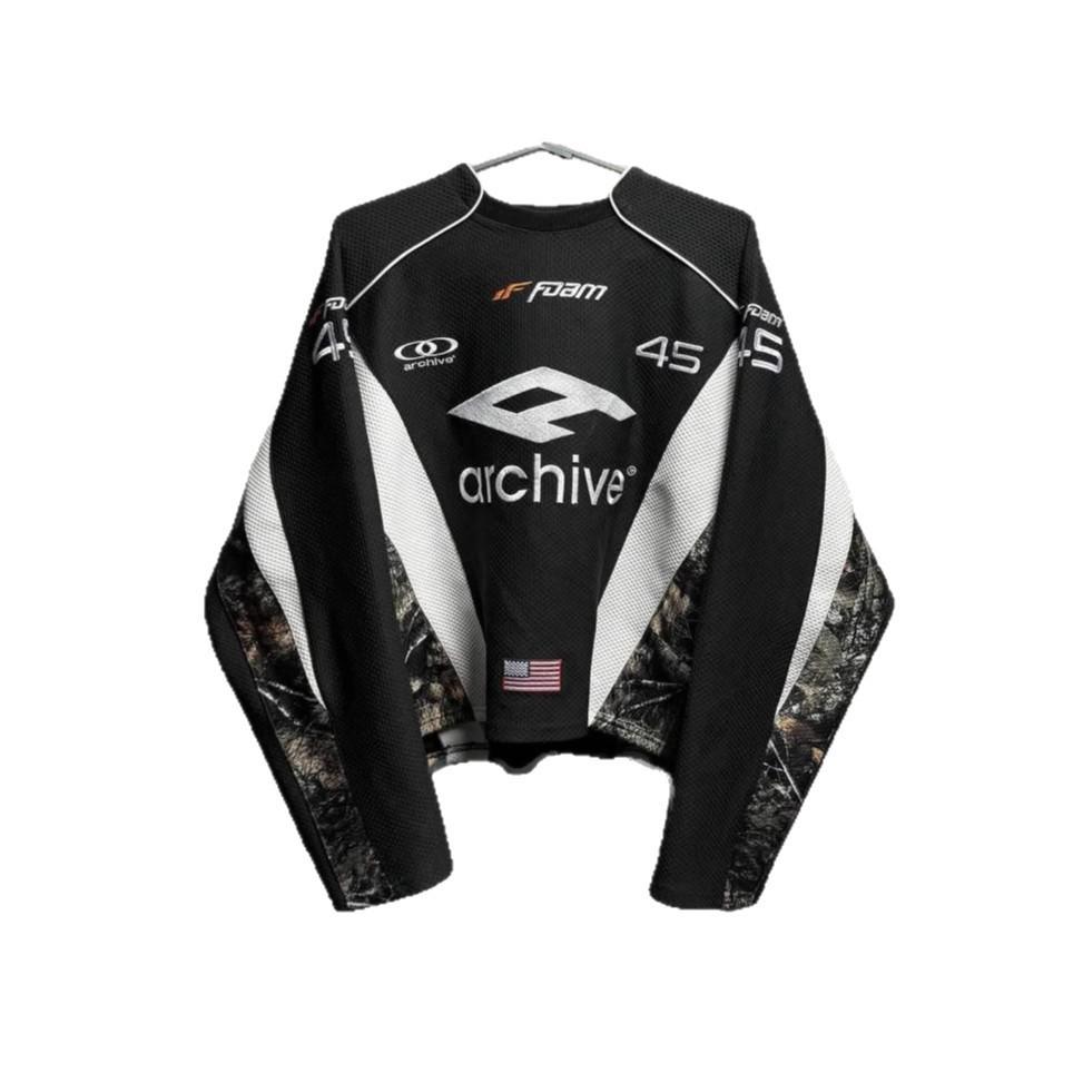 Мужская ретро-толстовка в стиле хип-хоп для уличной моды - Повседневная свободная мотоциклетная кофта