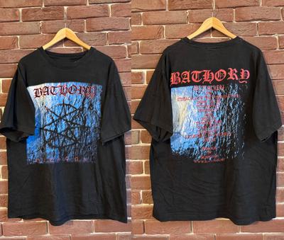 Футболка унисекс из хлопка с логотипом группы Bathory в стиле блэк-металла UB659