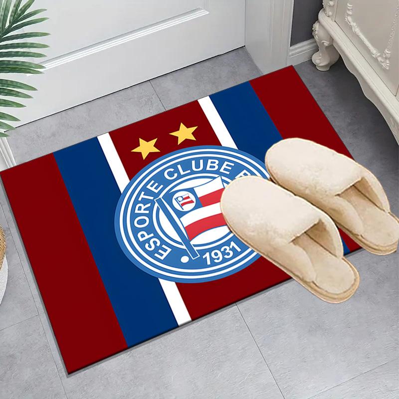 1PC Esporte Clube Bahia Crest Rug Game Carpet, Floor Mat for Bedroom Living Room Entryway Rug, Home Decor Idea Gift for Christmas birthday