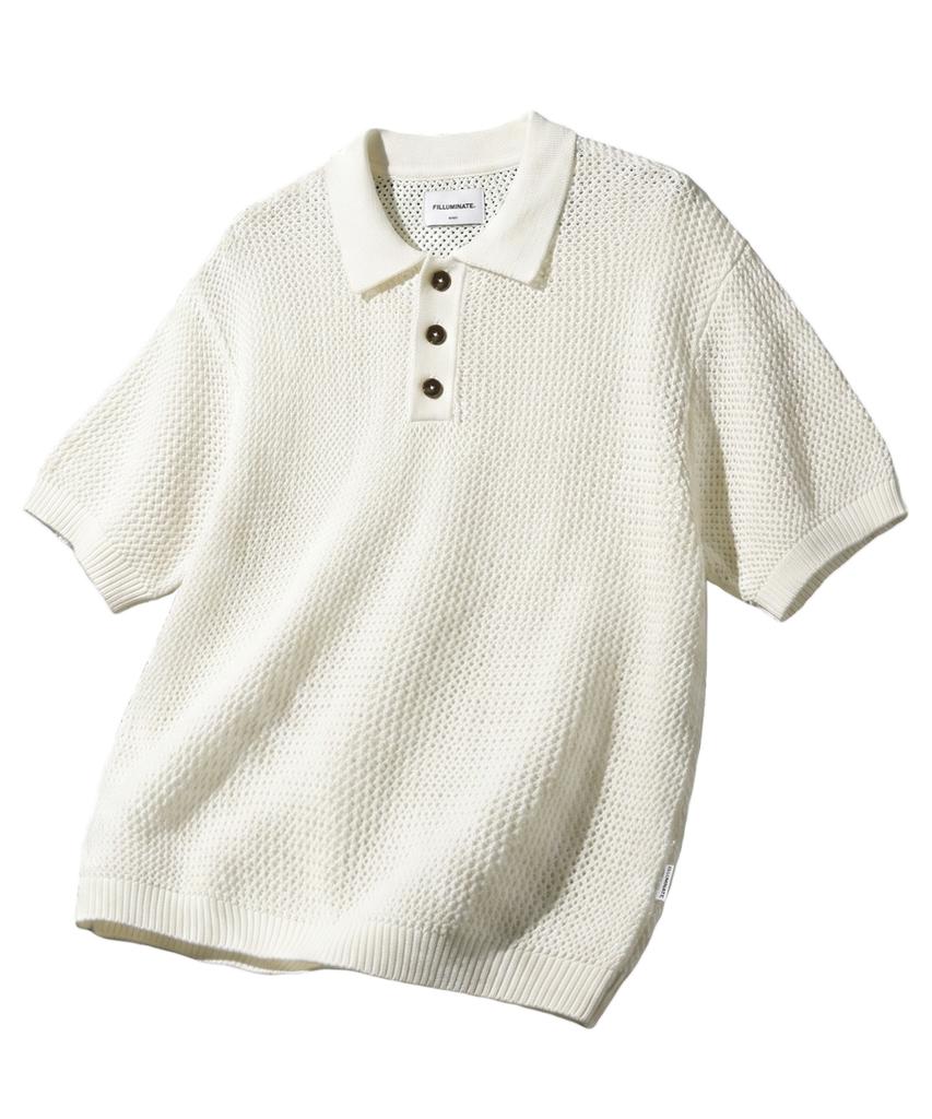 FILLUMINATE Punched Collar Half Knit - Ivory