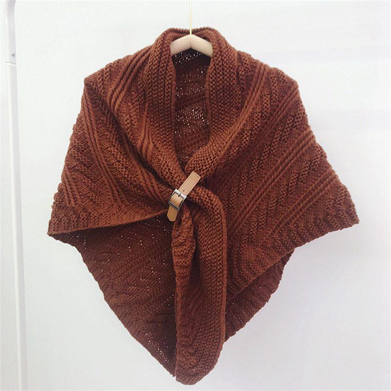 Scarf Women Scarves Poncho Pashmina Scarf Cashmere Knitting Bandana Winter Shawl Thickened Warm Foulard Hijab