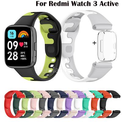 Ремешок для Redmi Watch 3 Active, ремешок для смарт-часов, мягкий силиконовый браслет на запястье для Redmi Watch3 Lite, ремешок на запястье с чехлом