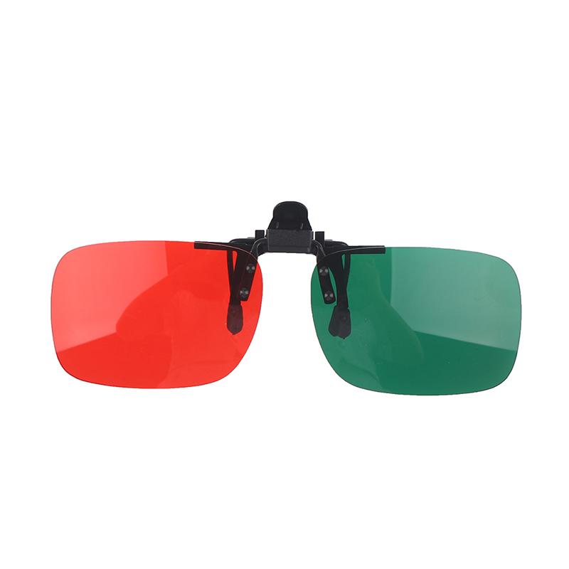 1X Kids Foldable Clip Amblyopia Corrective Glasses Red Green Color Squint Blind
