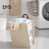 Laundry Storage Bag Clothes Hamper with Lid Dustproof Water Resistant Handle Design Clothes Laundry Basket Wall Hanging Organizer
