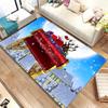 Cute Santa Claus Cartoon Merry Christmas Tree Festival Gift Carpet Rug for Living Room Bedroom Home Sofa Decoration,Non-slip