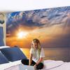 Гобелен с изображением заката и чайки, настенный морской пейзаж, небо, хиппи, богемные общежития, украшенные полиэстеровой фоновой тканью