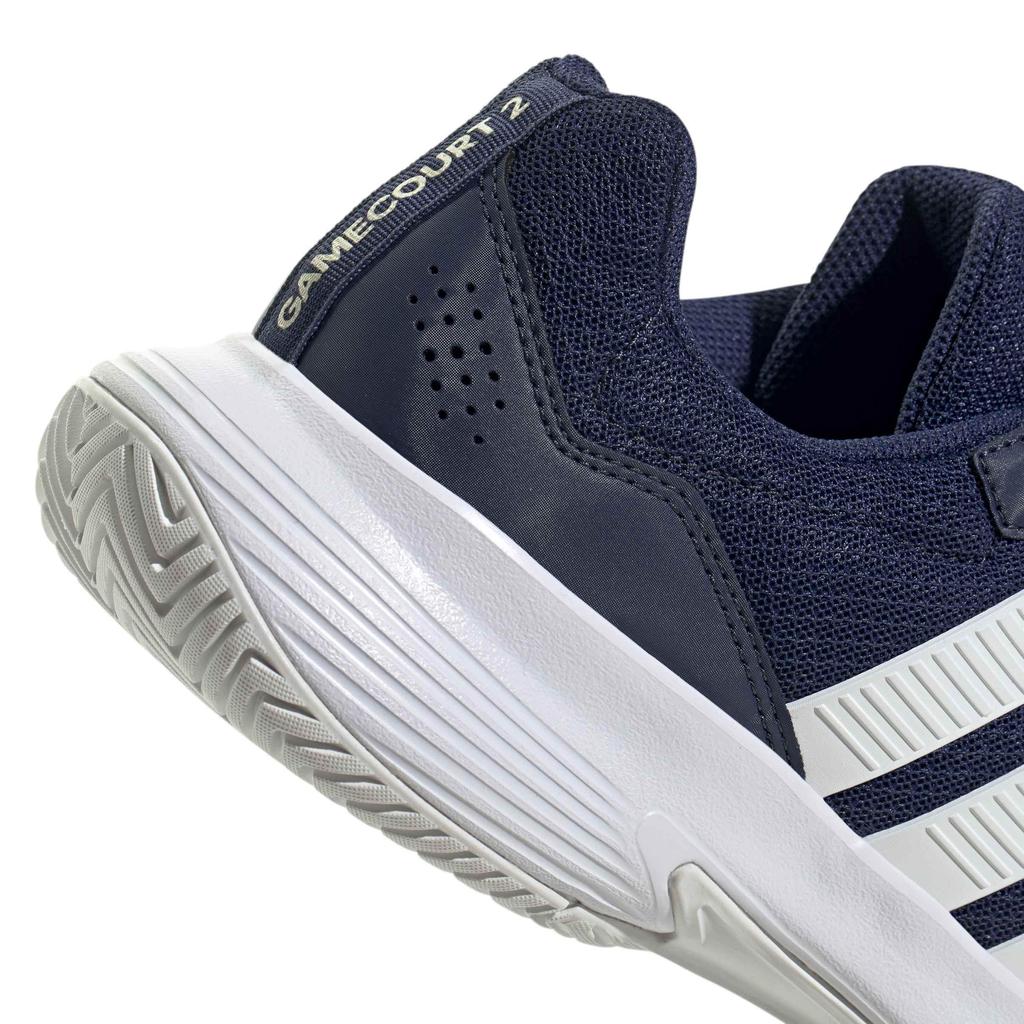 Adidas Tennis Shoes Game Court 2 Unisex Adult ONX03 Dark Metallic cm Blue/Footwear White/Cyber (KI0784) 25.5