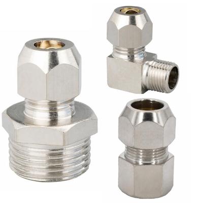 1/8" 1/4" 3/8" 1/2" BSPP Наружная Внутренняя 4 6 8 10 12 14 16 мм Трубный Компрессионный Соединитель Фитинг Латунный Трубный Фитинг Угольник Вода Газ Масло