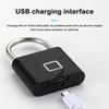 PRAYKUBE P2 Smart Fingerprint Padlock Waterproof Zinc Alloy Biometric Padlocks With Buit-in Rechargeable Battery USB Charge