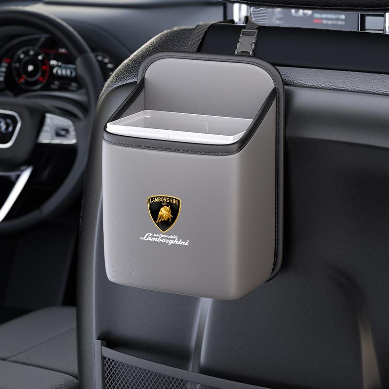 Car Sticker Seat Storage Box Vehicle-mounted Trash Canstorage Box For Lamborghini LP570 LP610 Urus LP700LP770GallardoAccessories ZZ555