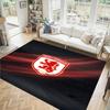 Middlesbrough FC Design Crystal Velvet Carpet Cozy Non?Slip Printed Rug For Bedroom Living Room Entrance