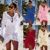 Sexy Cover Up Bikini Women Swimsuit Cover-up Beach Bathing Suit Beach Wear Knitting Swimwear Mesh Beach Dress Tunic Robe