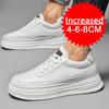 Men Leather 6/8CM Invisible Inner Height Increasing Shoes Outdoor Fashion For With Thick Soles Breathable Men Shoes Formal Shoes