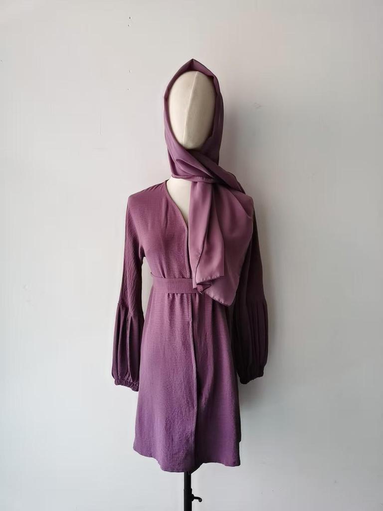 Кардиганное платье для девочек Yiduo Duo с волнистыми рукавами-фонариками - Плиссированный халат YT1023#