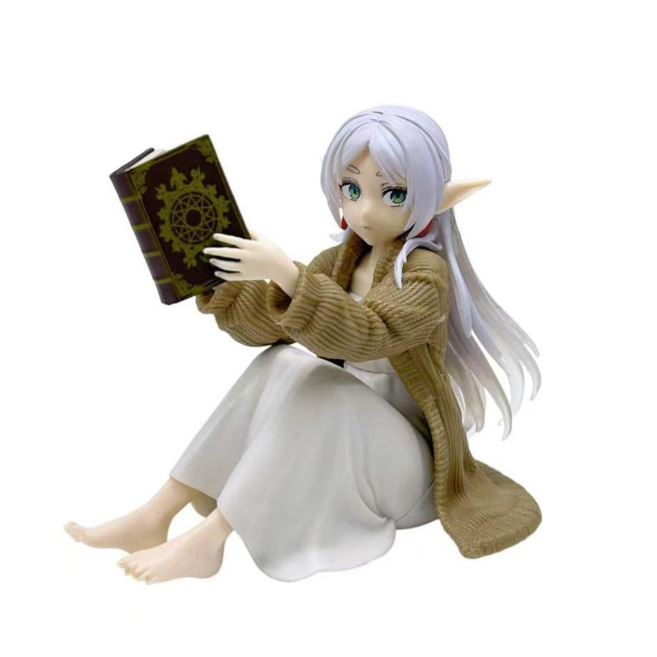 Original TAITO Desktop Cute Frieren Beyond Journey's End Anime Figure Toys PVC Model Collection Frieren Reading Action Doll